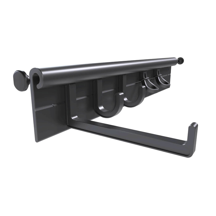 Hang It Simple 18in Wall-Mounted Storage System with Adjustable Hooks – Heavy-Duty Organizer for Tools, Brooms – Ideal for Garages & More