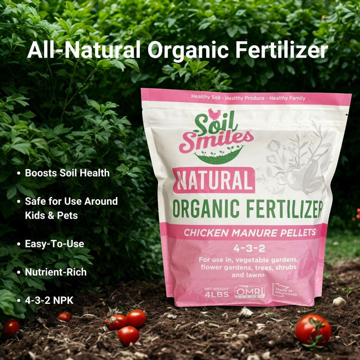 Natural Organic Fertilizer - Soil Smiles 4lb Bag