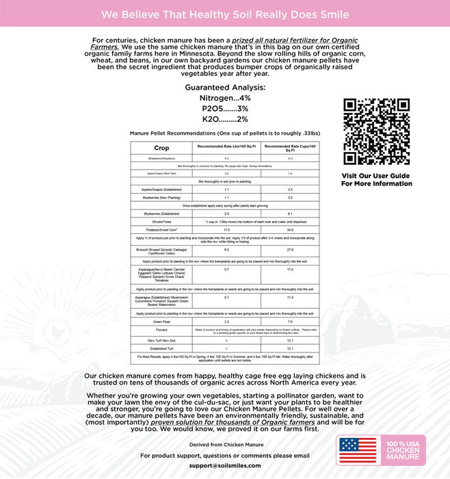 Natural Organic Fertilizer - Soil Smiles 4lb Bag