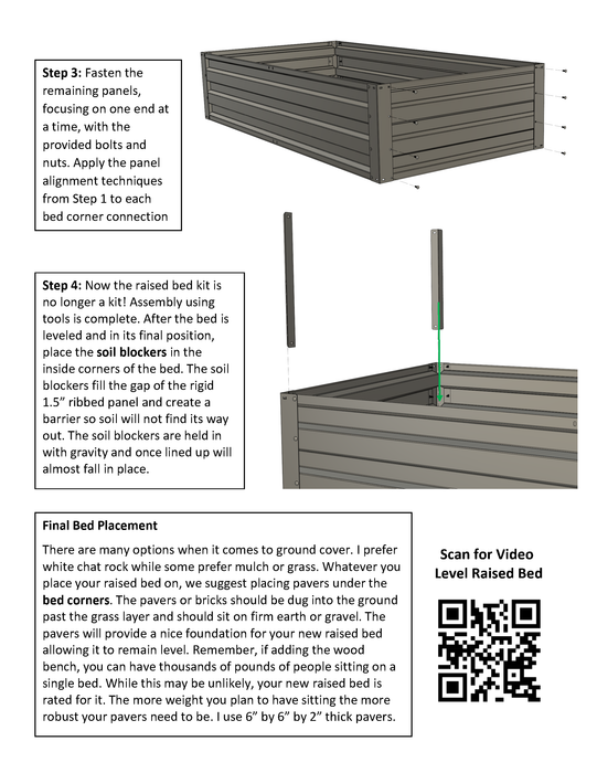 42" by 84" Raised Bed Kit