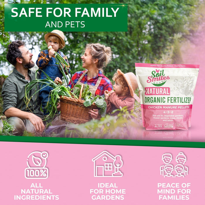 Natural Organic Fertilizer - Soil Smiles 4lb Bag