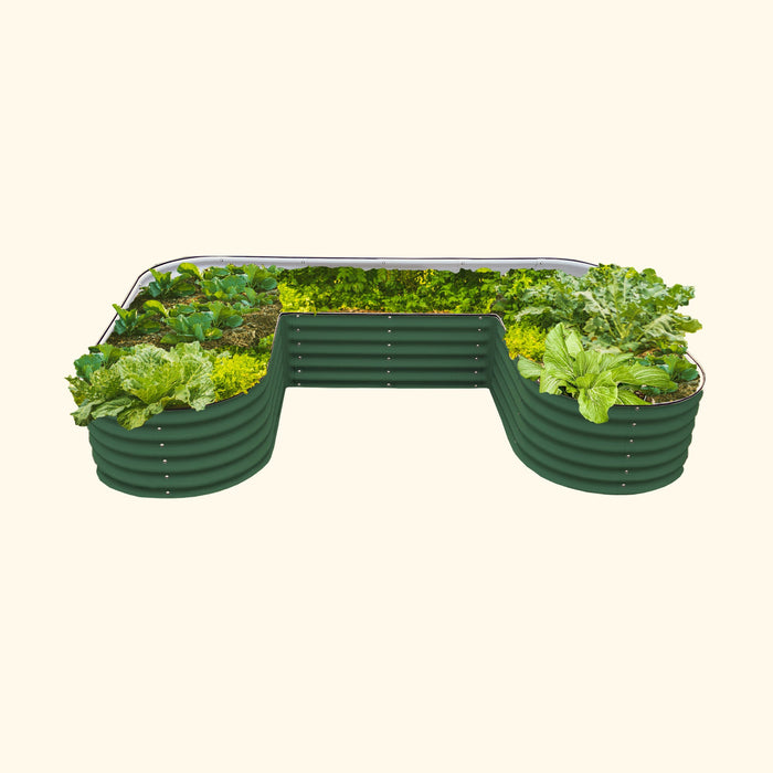 17" Tall U-Shaped Raised Garden Bed Kit - Standard Size