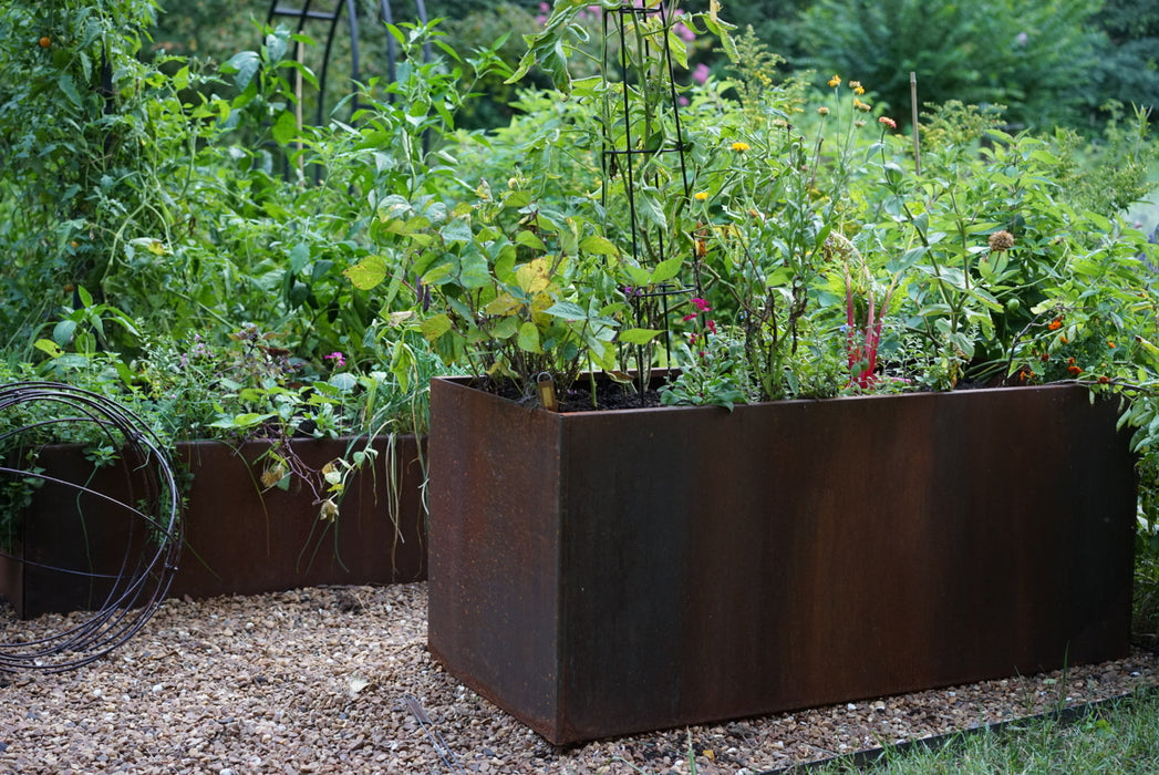 Corten Steel Raised Bed with Bottom