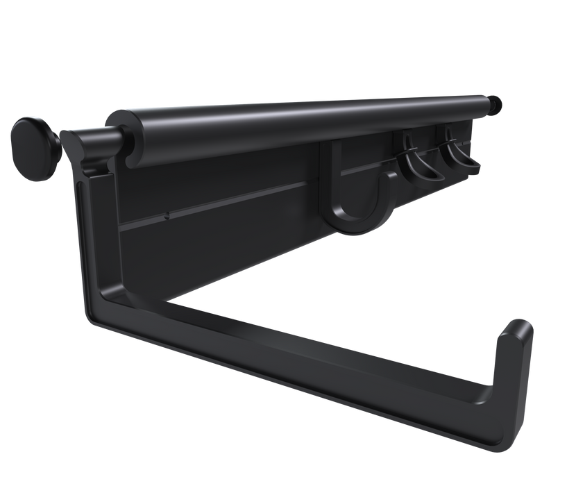 Hang It Simple 18in Wall-Mounted Storage System with Adjustable Hooks – Heavy-Duty Organizer for Tools, Brooms – Ideal for Garages & More