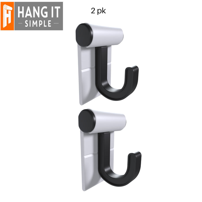 Hang It Simple 2in Wall-Mounted Storage System with Adjustable Hooks – Heavy-Duty Organizer for Tools, Mops, Brooms