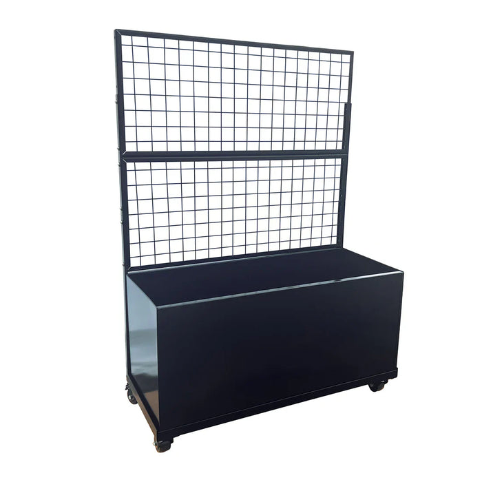 Black Aluminum Raised Bed with Trellis – Optional Casters