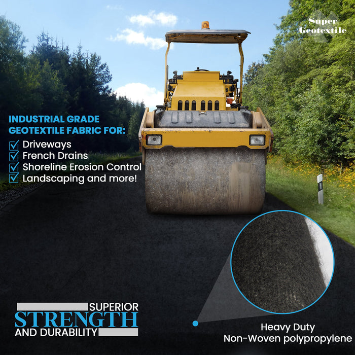 6 oz Non Woven Needle Punched Geotextile Filter Fabric - 50 Year Fabric