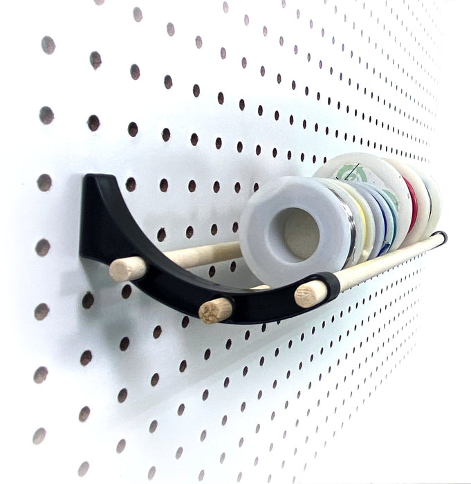 Peggy Pegboard Work Station Organizer – Hooks & Dowels for Tape, Ribbon, Wire, Crafts, Wine Rack
