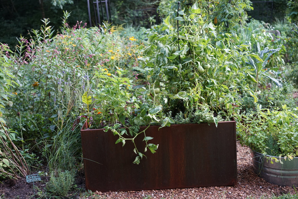 Corten Steel Raised Bed with Bottom