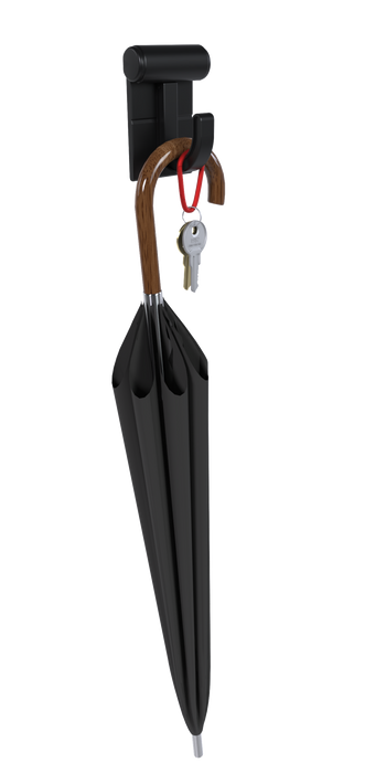 Hang It Simple 2in Wall-Mounted Storage System with Adjustable Hooks – Heavy-Duty Organizer for Tools, Mops, Brooms