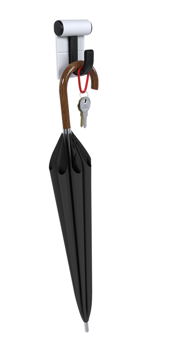 Hang It Simple 2in Wall-Mounted Storage System with Adjustable Hooks – Heavy-Duty Organizer for Tools, Mops, Brooms