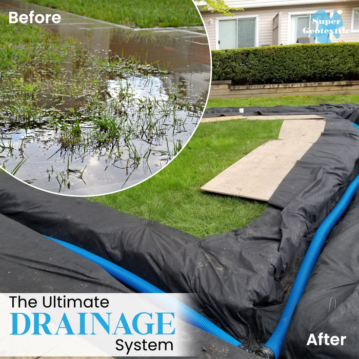 8 oz Non Woven Needle Punched Geotextile Filter Fabric - 50 Year Fabric