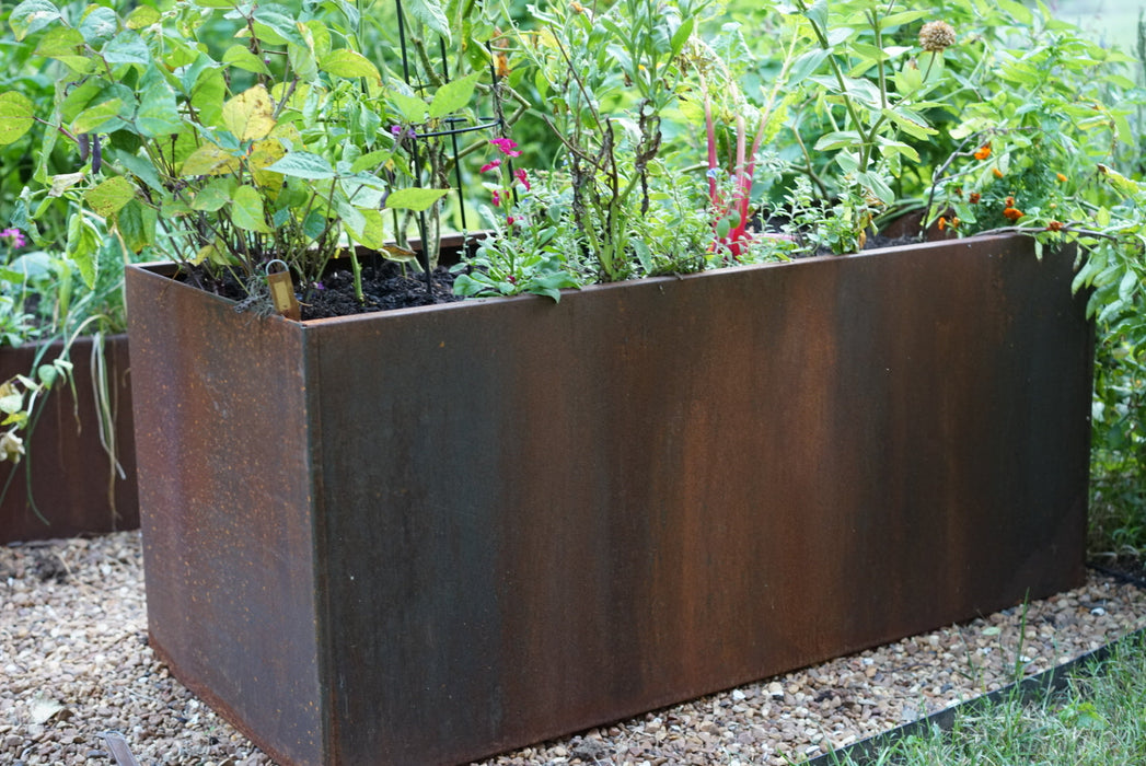 Corten Steel Raised Bed with Bottom