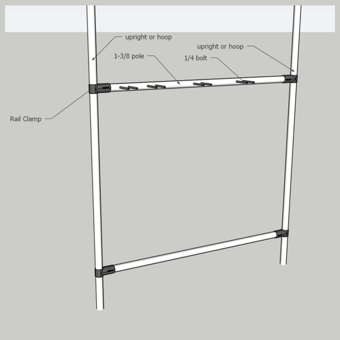DIY Garden Tool Organizer Kit – For 1 ⅜" Fence Rail Pipe