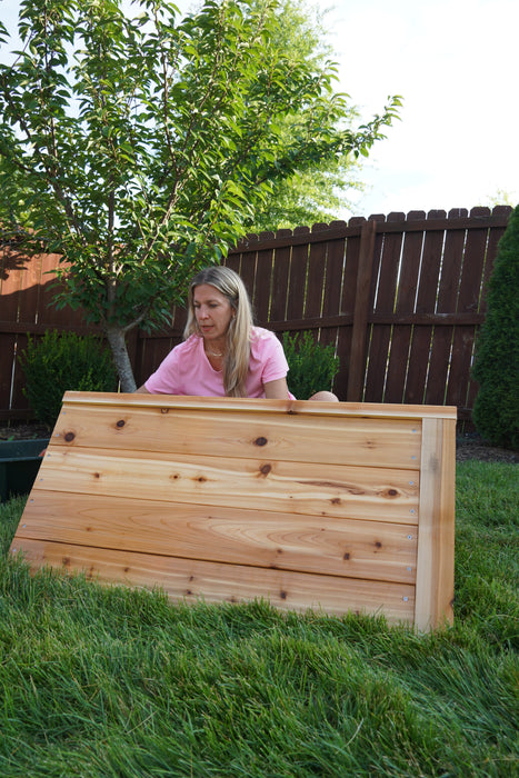 Gardenary L-Shape Cedar Kitchen Garden Raised Bed