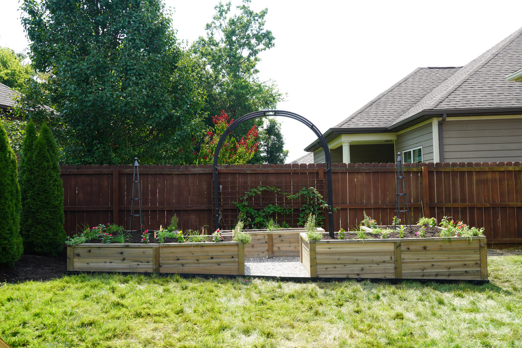 Gardenary L-Shape Cedar Kitchen Garden Raised Bed