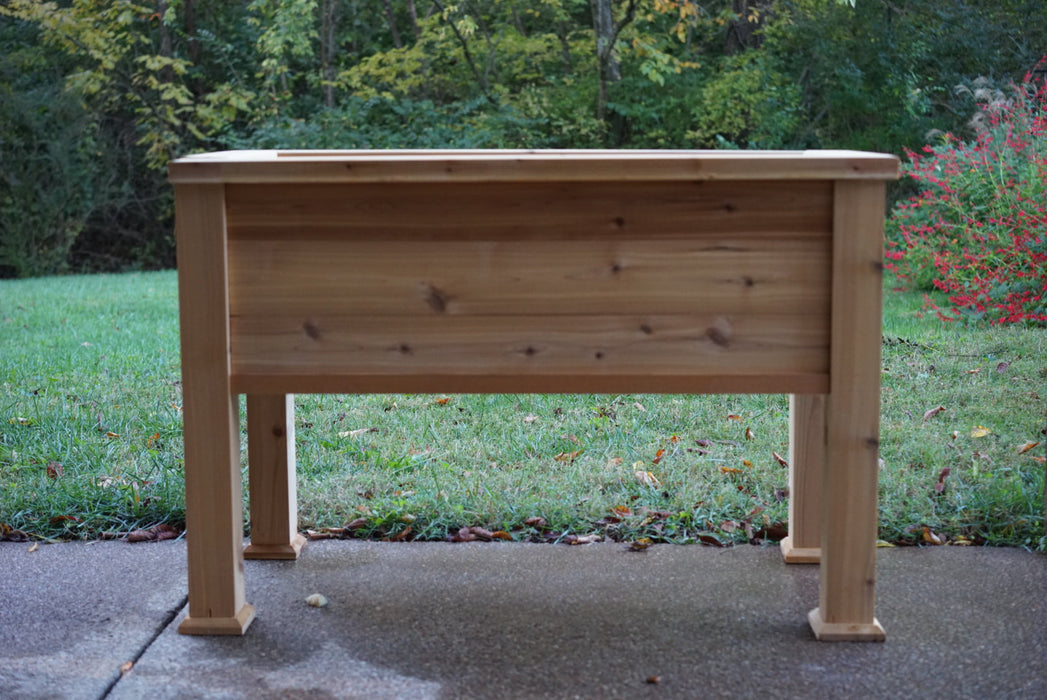 Elevated Cedar Raised Bed Planter with Trim