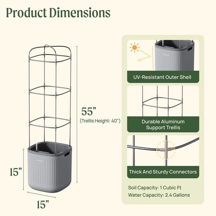 EZ Self-Watering Tomato Planter with Trellis