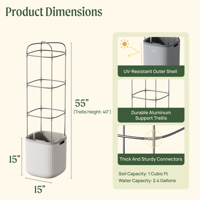 EZ Self-Watering Tomato Planter with Trellis
