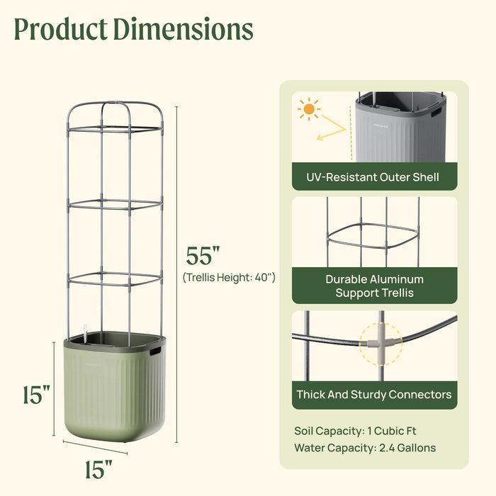 EZ Self-Watering Tomato Planter with Trellis