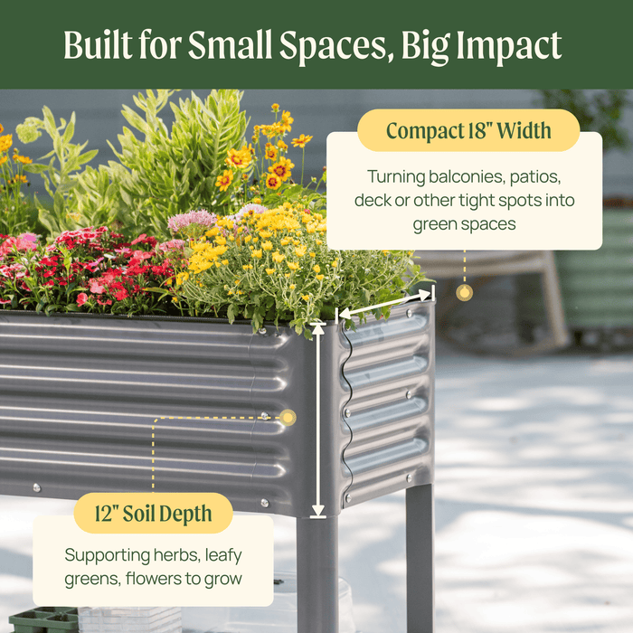 Elevated Garden Bed - Slim Series 1.5' x 3.5'