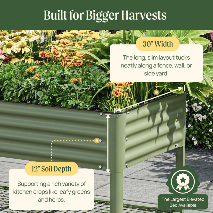 Elevated Garden Bed - Jumbo Series 2.5' x 10'