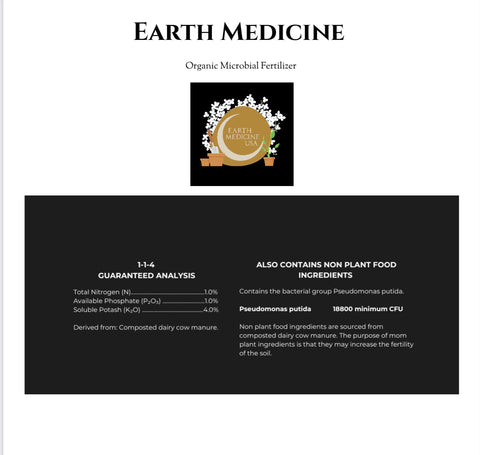 Earth Medicine 5lb Bag Organic Microbial Fertilizer