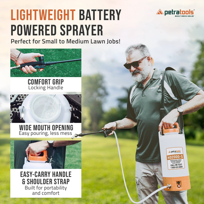 PETRATOOLS BATTERY SPRAYER - HD2000-S & HD1000-S