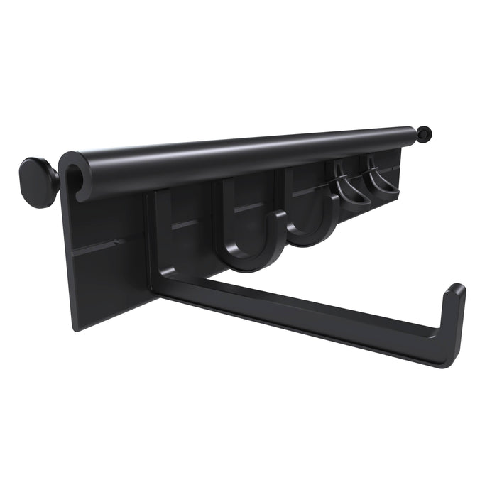 Hang It Simple 18in Wall-Mounted Storage System with Adjustable Hooks – Heavy-Duty Organizer for Tools, Brooms – Ideal for Garages & More