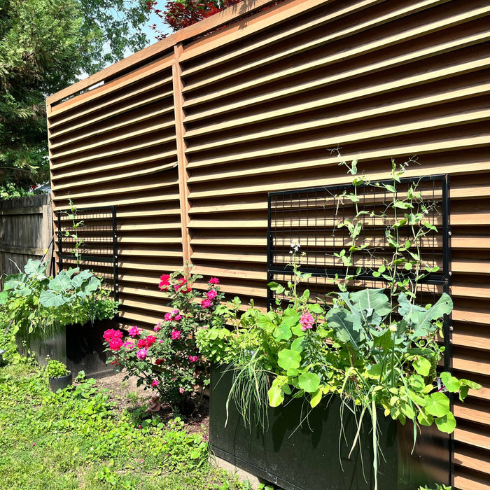 Black Aluminum Raised Bed with Trellis – Optional Casters