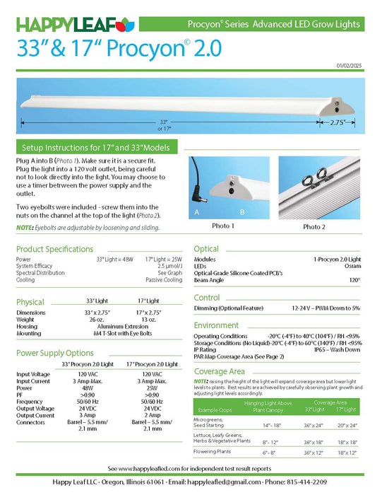 Procyon 2.0 – Full Spectrum LED Grow Lights
