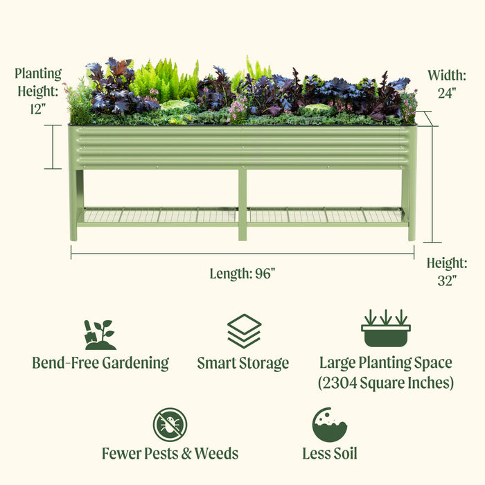 Elevated Garden Bed - V Series 2' x 8'