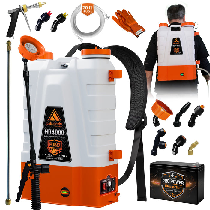 Petratools HD4000 Battery Powered Backpack Sprayer