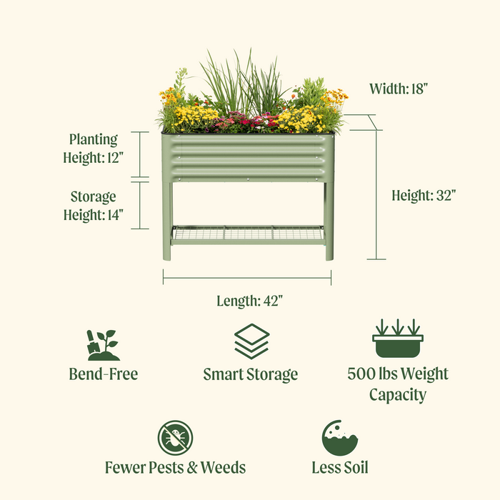 Elevated Garden Bed - Slim Series 1.5' x 3.5'