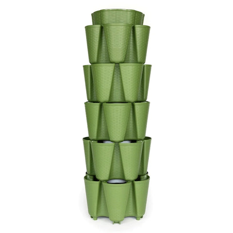 7 Tier GreenStalk Leaf Vertical Planter - Basket Weave Texture