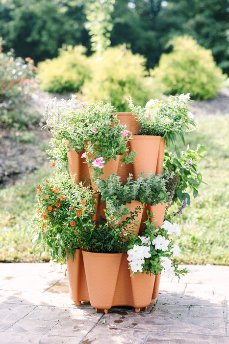3 Tier GreenStalk Garden Original Vertical Planter - Basket Weave Texture