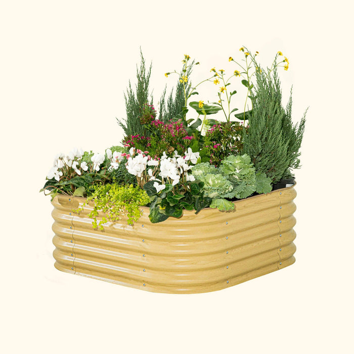 17" Tall 4 In 1 Small Modular Metal Raised Garden Bed Kit