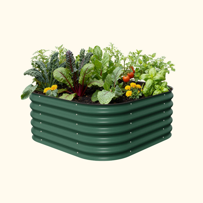 17" Tall 4 In 1 Small Modular Metal Raised Garden Bed Kit