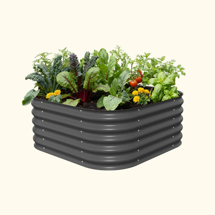 17" Tall 4 In 1 Small Modular Metal Raised Garden Bed Kit