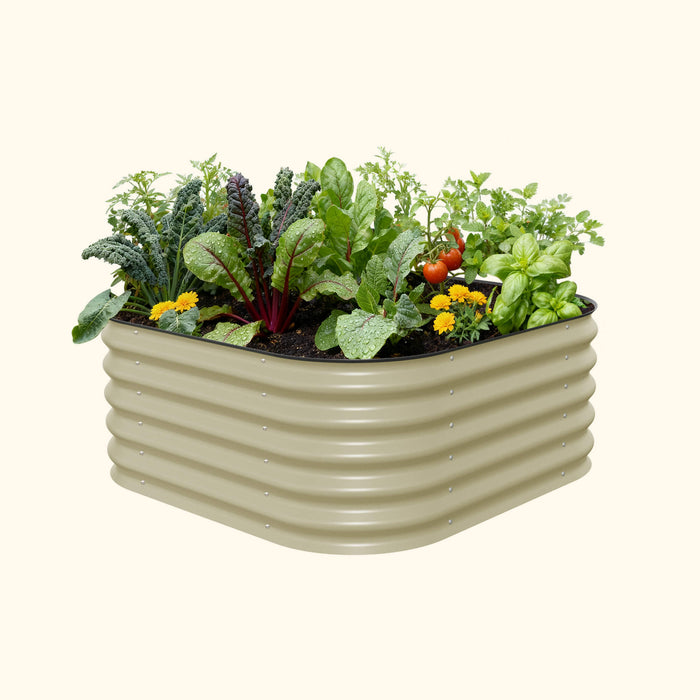 17" Tall 4 In 1 Small Modular Metal Raised Garden Bed Kit