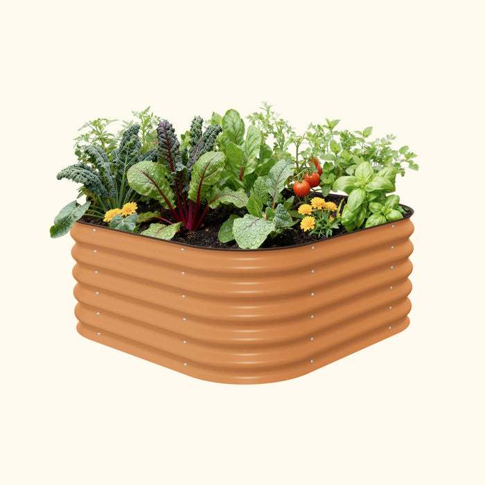 17" Tall 4 In 1 Small Modular Metal Raised Garden Bed Kit