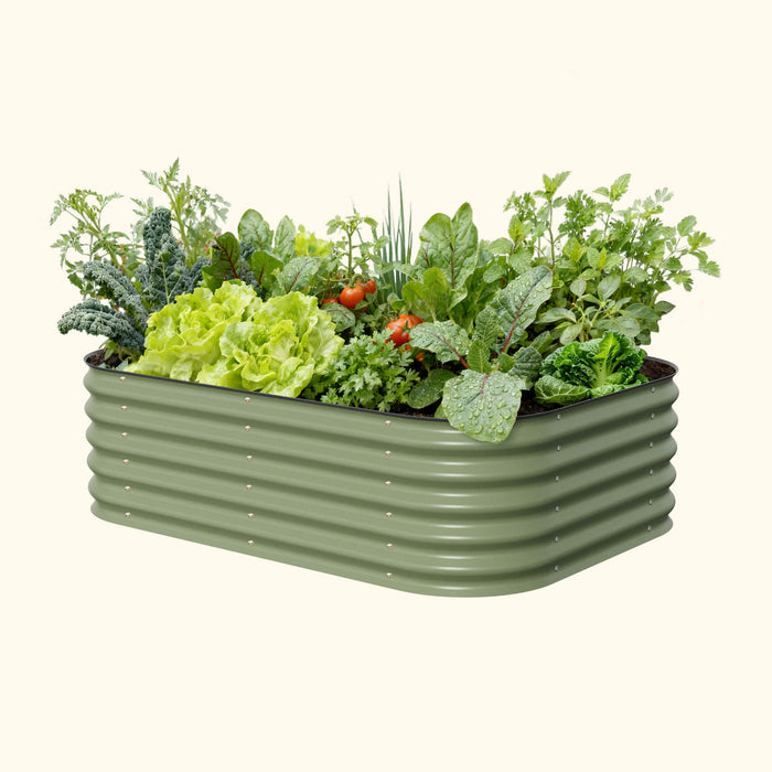 17" Tall 6 In 1 Medium Modular Metal Raised Garden Bed Kit