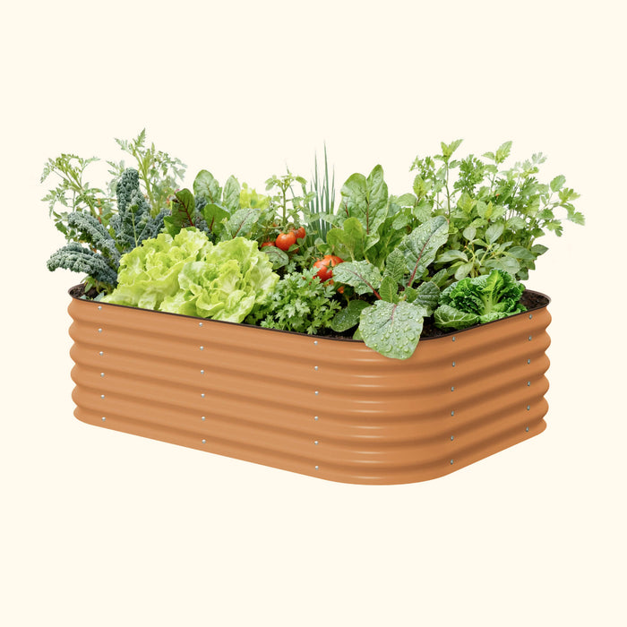 17" Tall 6 In 1 Medium Modular Metal Raised Garden Bed Kit