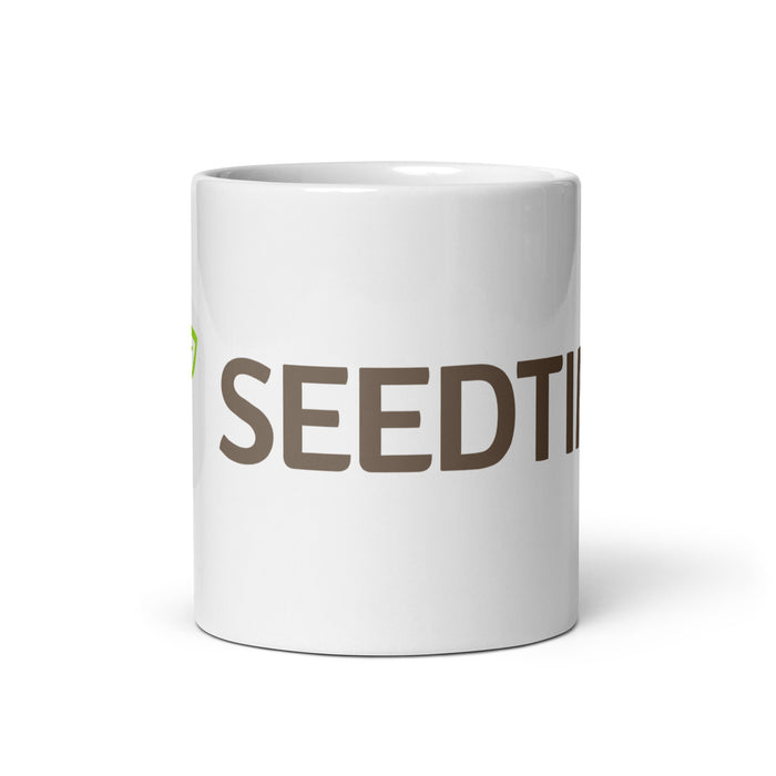 White glossy mug