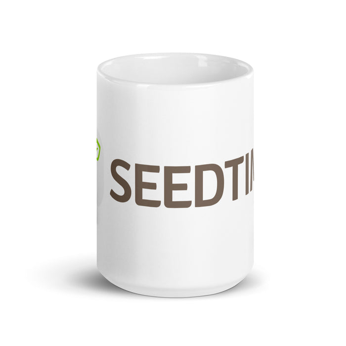 White glossy mug