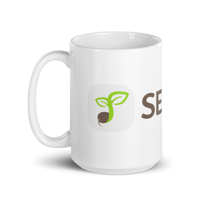 White glossy mug