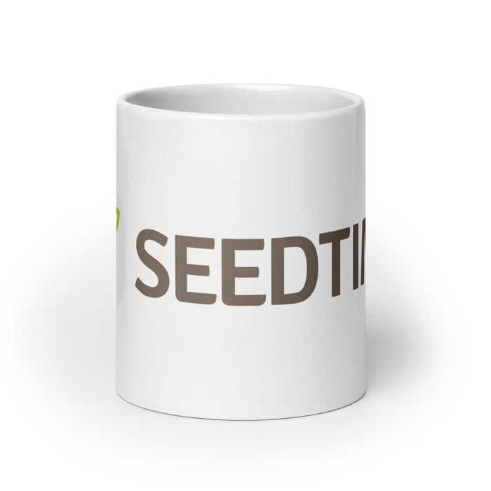 White glossy mug