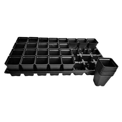 32-Cell Reusable Plant Starter Trays with Inserts
