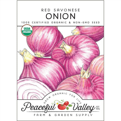 Red Savonese Onion Seeds (Organic)