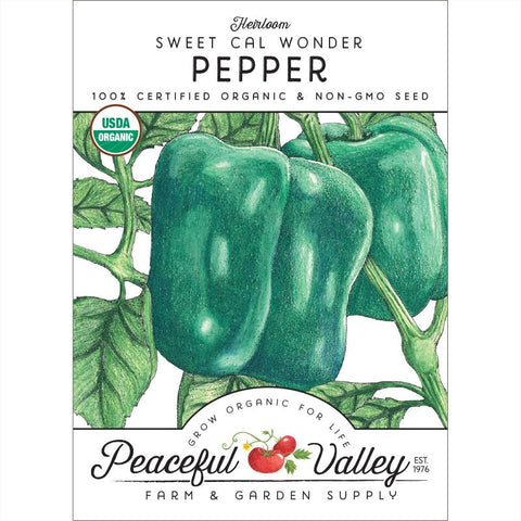 Cal Wonder Sweet Pepper Seeds (Organic)